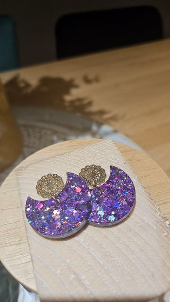 Boucles d'oreilles paillettes 