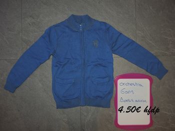 gilet orchestra 6 ans ATTENtion voir photo petit accroc