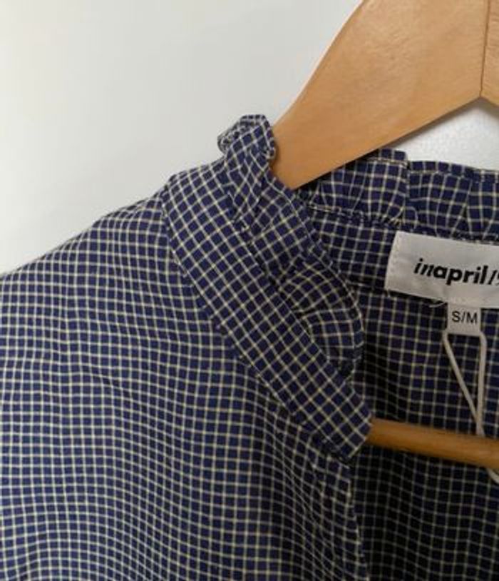 Blouse Vichy - Marine - Taille S/M - photo numéro 6