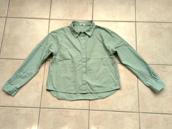 Chemise manches longues, coupe large et courte - Gémo - T 38