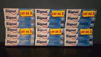 6 lots de 3 dentifrices Signal intégral 8 blancheur