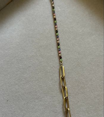 Bracelet chaîne et strass 