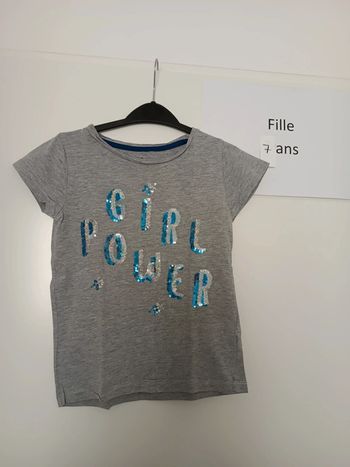 T-shirt mc girl power tex 7 ans