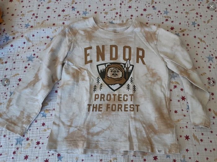 T-Shirt ML Gap Star Wars Ewok 3 ans
