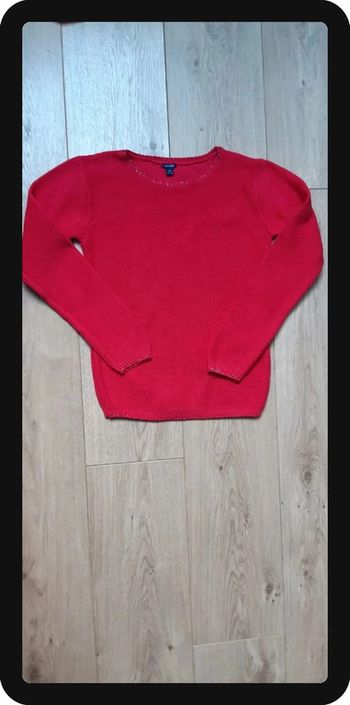 Pull maille kiabi rouge 10 ans en parfait état