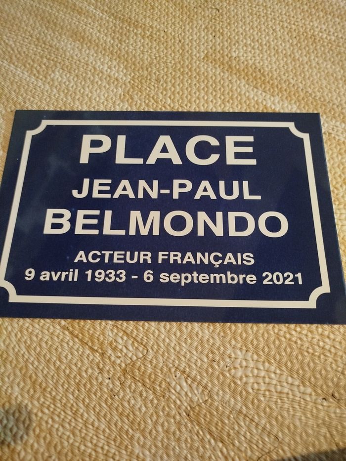 Plaque publicitaire motif jean Paul Belmondo neuf - photo numéro 1