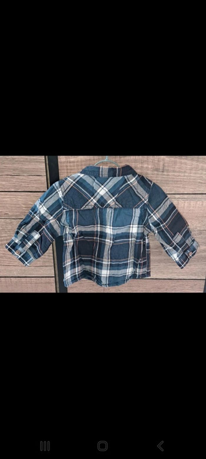 Chemise à carreaux manches longues Gémo 3 mois - photo numéro 5
