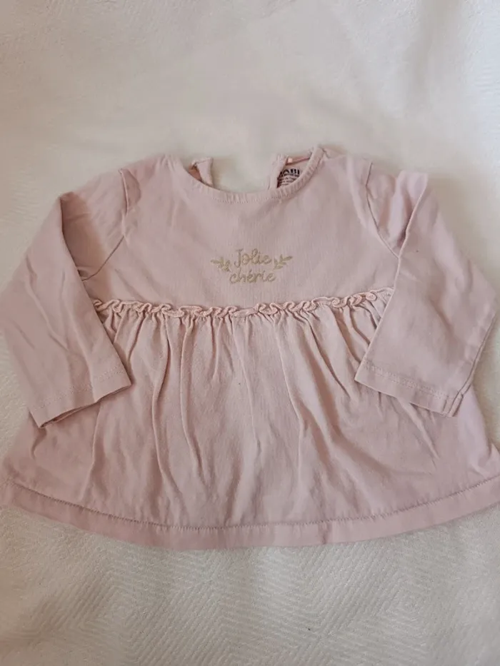🎀 très jolie ensemble Kiabi haut rose legging gris taille 6 mois 🎀 - photo numéro 4