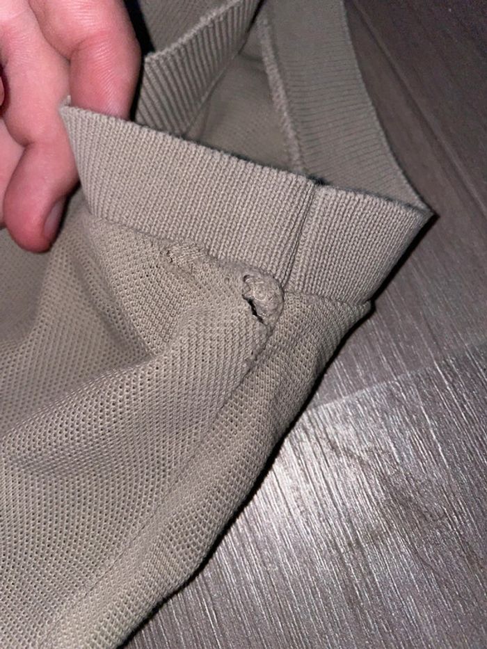 Polo Lacoste beige classique avec poche - photo numéro 8