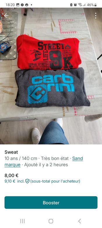 Lot sweat