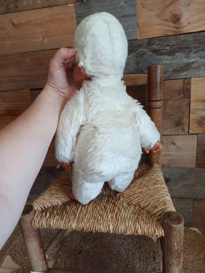 Peluche singe tiemi kiki blanc tbe vintage - photo numéro 4