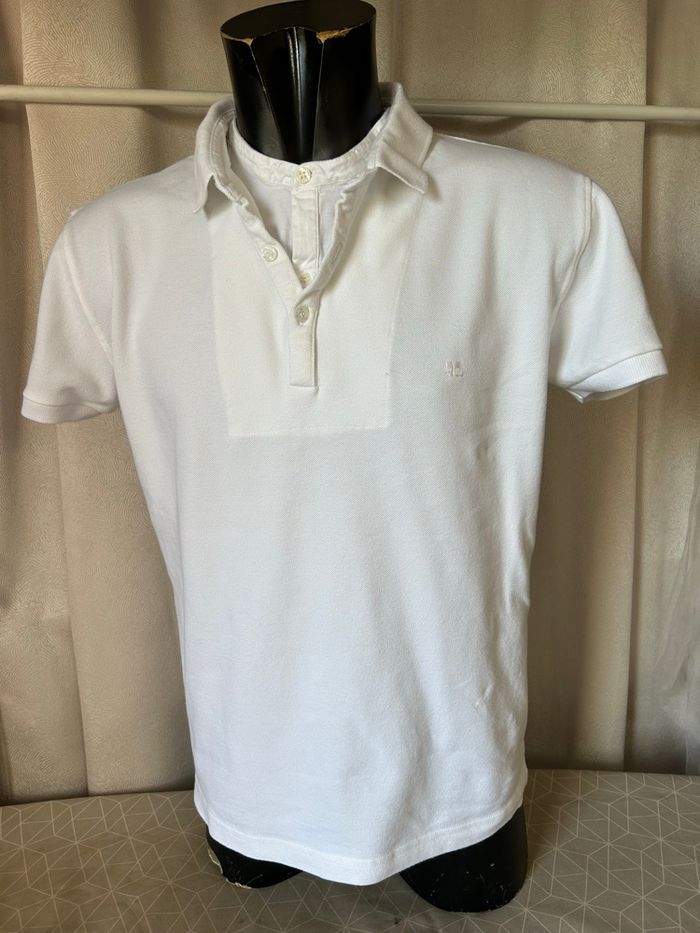 T-shirt polo piqué de coton blanc XXL Courrèges - photo numéro 6