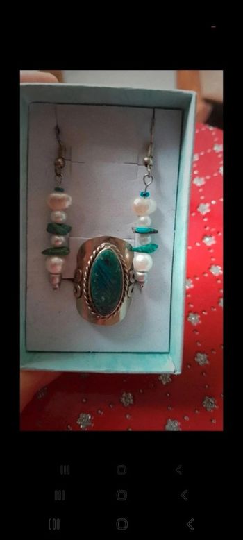 Ensemble de bijoux bague et boucles doreille