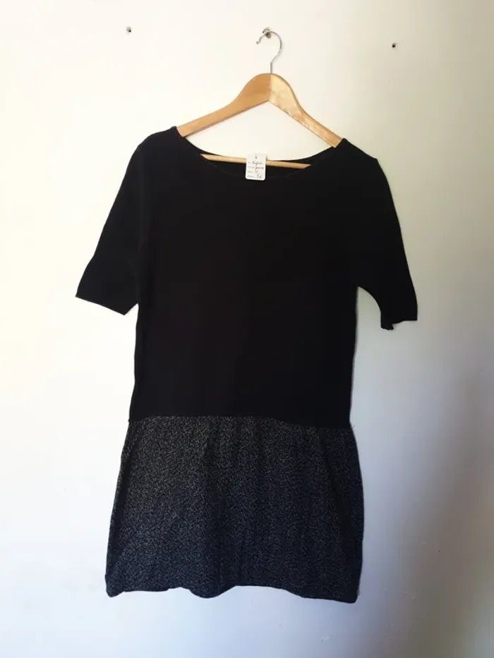 Robe pull bi-matiere A1246