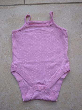 Body à pois bretelles Marcel Fille 3/6 mois Primark 100% coton