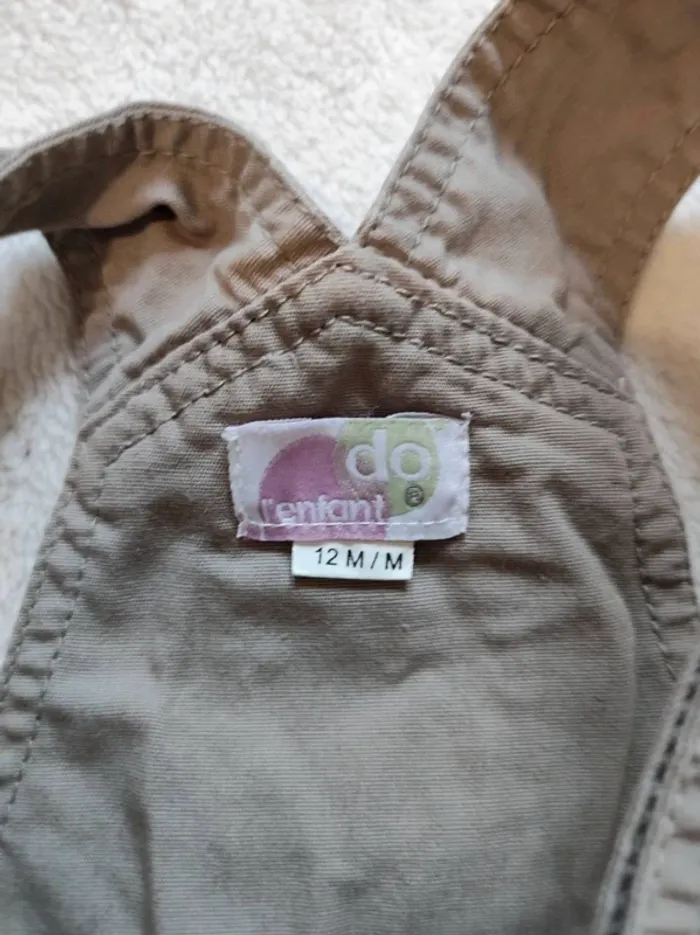 Salopette short kaki 12 mois - photo numéro 4