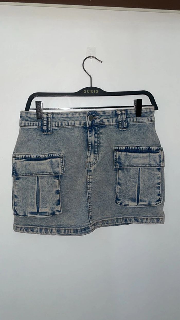 Mini-jupe Cargo en Jean Délavé Shein Bae - Neuve avec Étiquette - Taille S (Mesures)