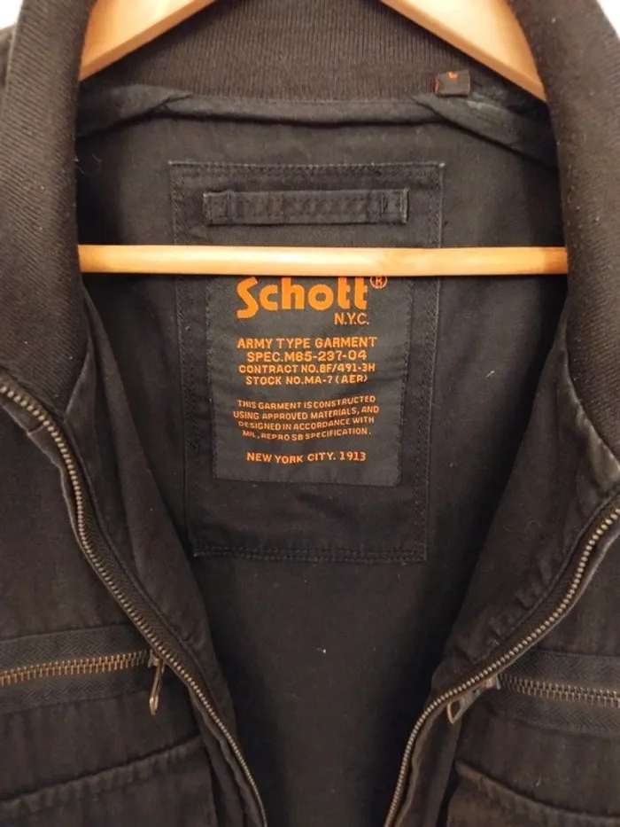 Veste homme mi-saison Schott T. L - photo numéro 3