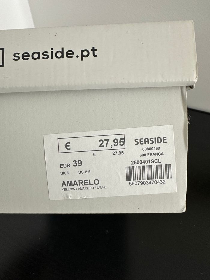 Sandales jaune moutarde en cuir Seaside T39 - photo numéro 7