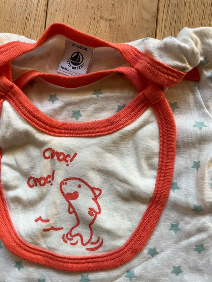 Combishort 3 mois petit bateau neuf pyjama court - photo numéro 2