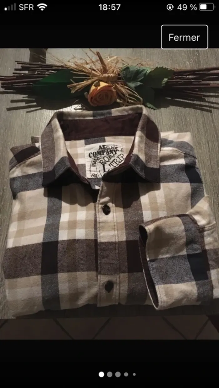 Magnifique chemise homme en L toute douce toute chaude excellent état de la boutique Armand Thiery