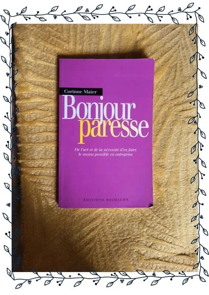 Livre bonjour paresse par corinne majer