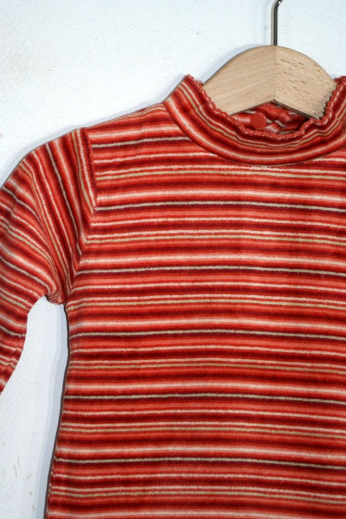 Haut velours rayé taille 12 mois - photo numéro 2