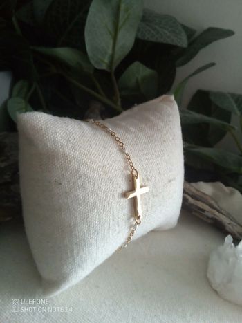 Bracelet croix acier inoxydable