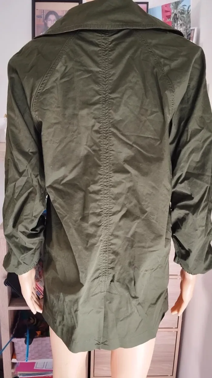 Veste trench verte taille s femme - photo numéro 10