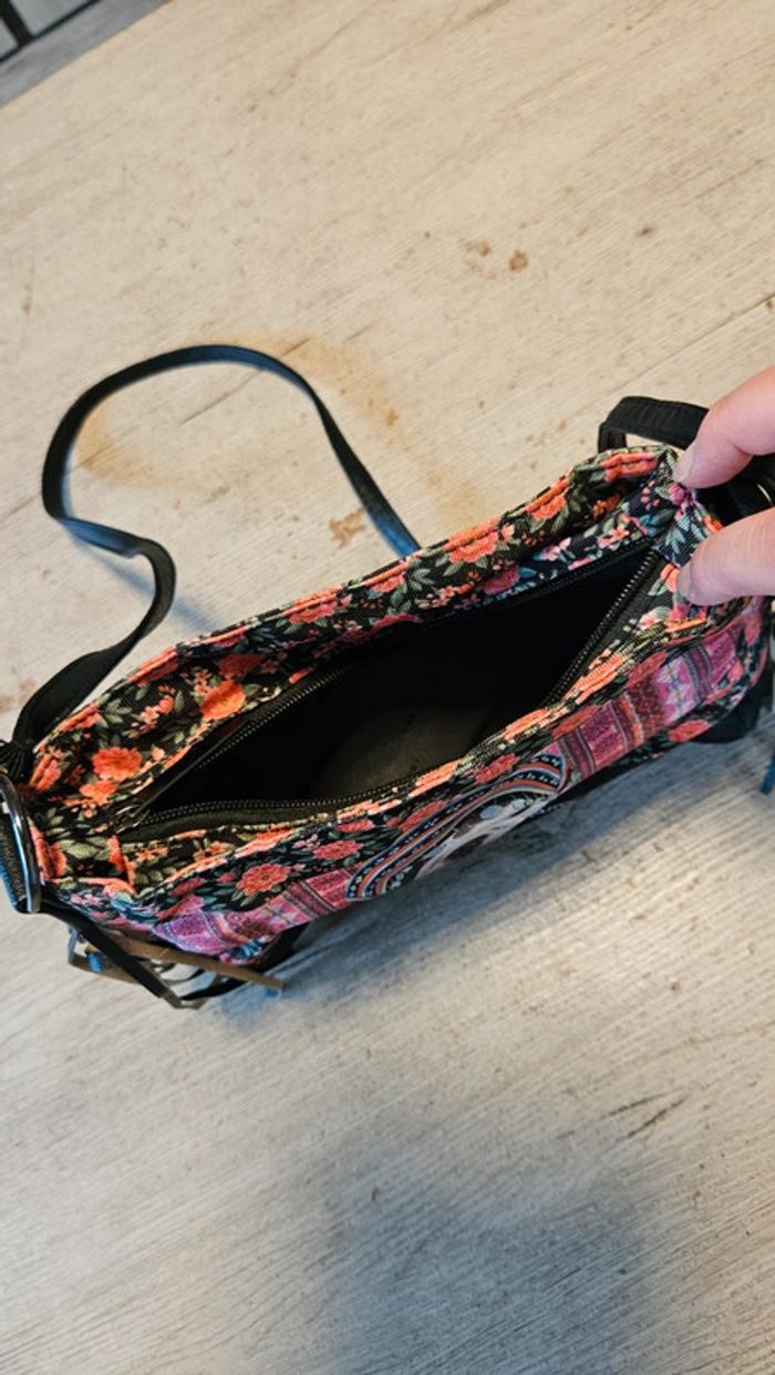 Sac à main en tissus noir et rouge, Teo Jasmin - photo numéro 7