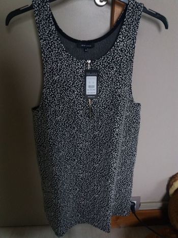 Robe noir et blanc à motif animal