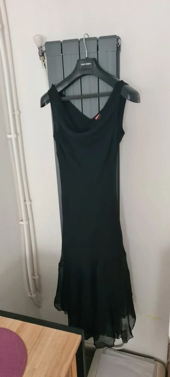 Robe longue voilage noire Phildar taille 40