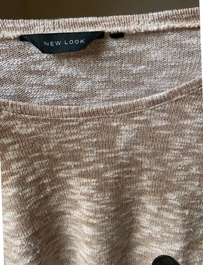 Pull fin chiné rose pale - photo numéro 4