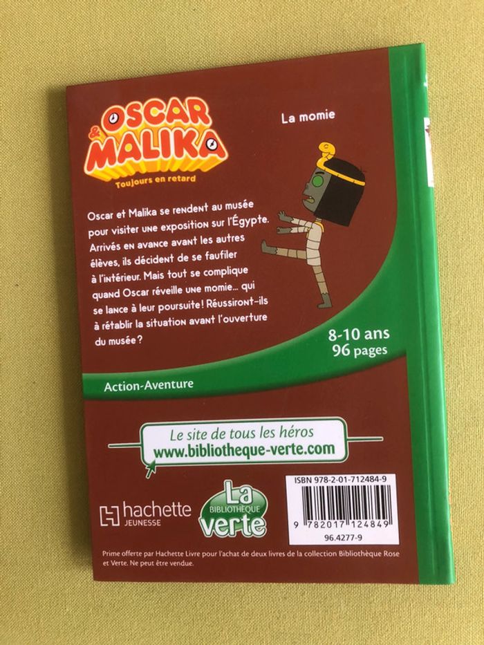 Livre oscar & malika bibliothèque verte 8-10ans - photo numéro 2
