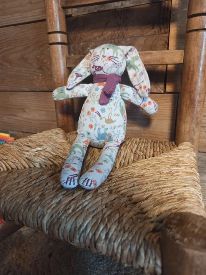 Peluche lapin petit bateau tbe - photo numéro 3