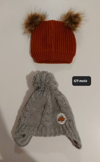 Lot bonnets  6/9 mois