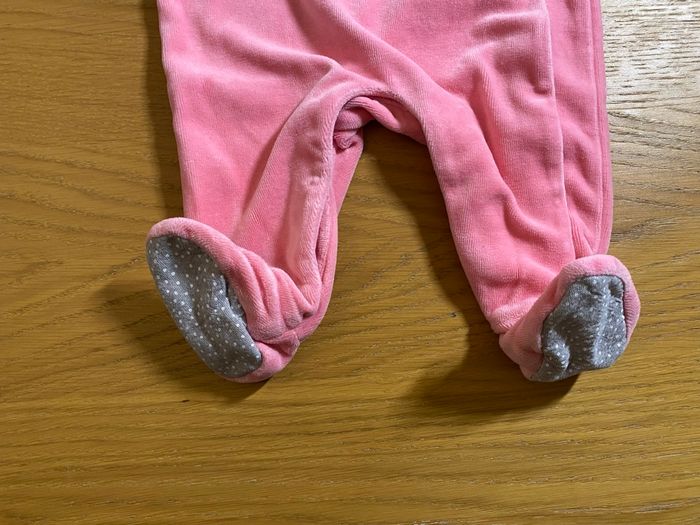 Obaïbi Pyjama Grenouillère rose/gris Taille 3 mois - photo numéro 3
