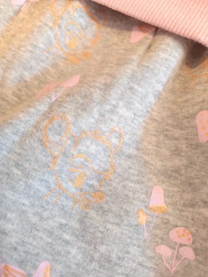 Ensemble sweat-shirt pilou-pilou et pantalon type sarouel Disney Bambi 6 mois - photo numéro 4