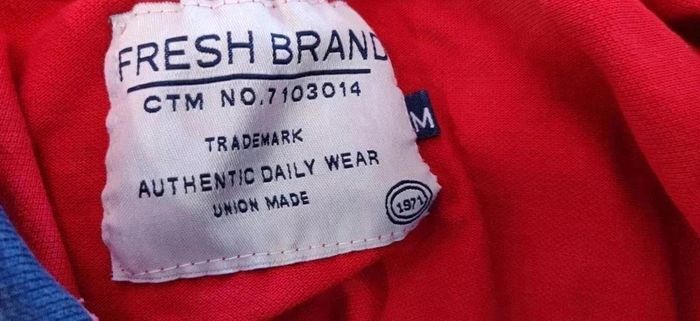 Polo ml rouge et marine Fresh Brand M - photo numéro 4