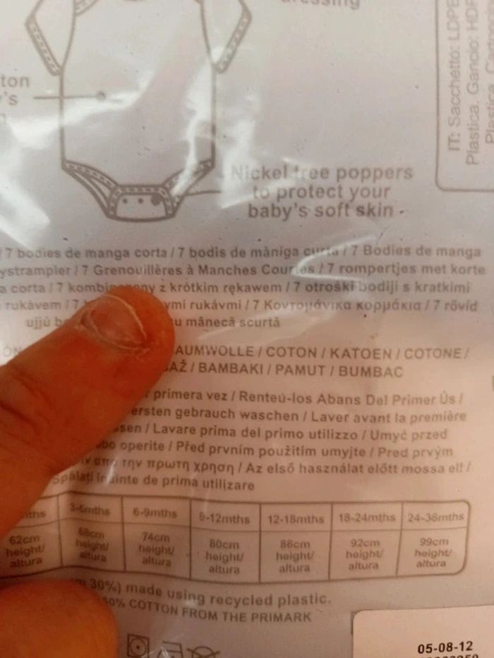 Lot de 7bodie courte manche neuf taille 0/1mois - photo numéro 4