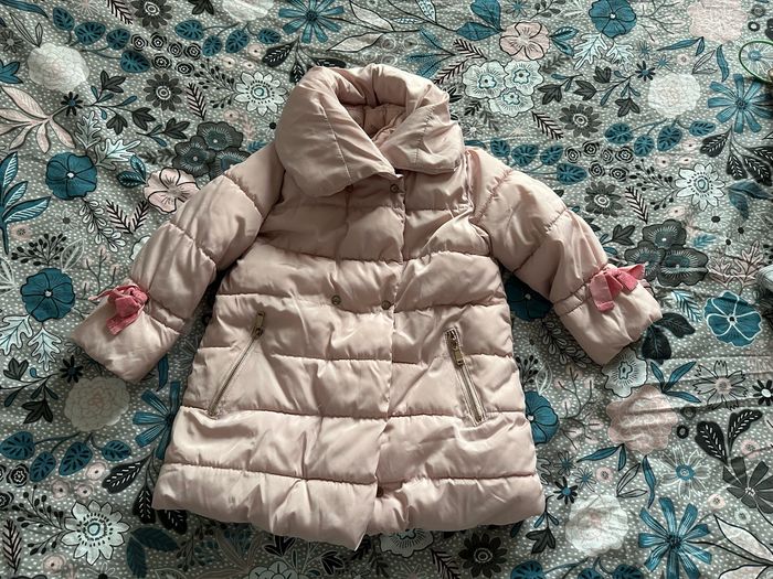 Manteau Zara rose pale 3/4 ans