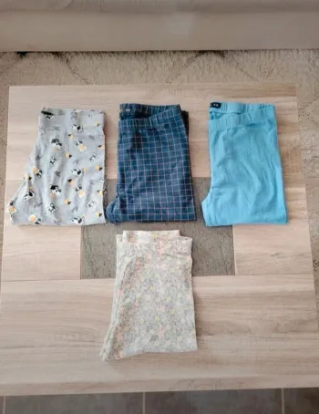 Lot 3 leggings long + 1 leggings 3/4 en 12 ans