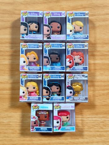 Lot Exceptionnel 11 Bitty Pop! Disney Princess - Collection Complète