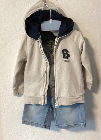 Lot gilet, polo et short 24 mois