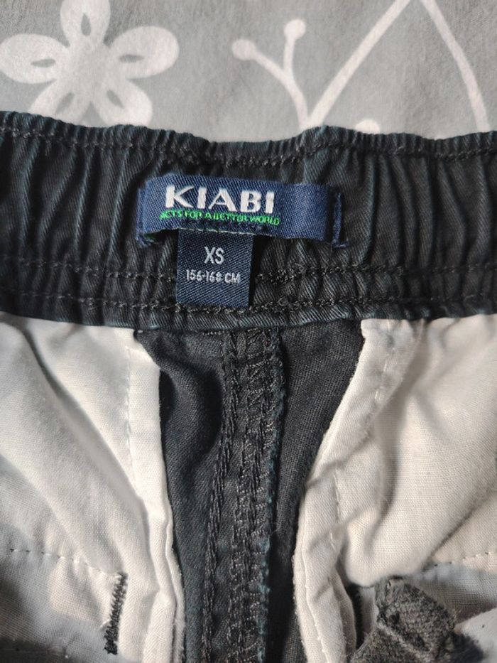 Pantalon cargo noir à élastique homme taille xs kiabi - photo numéro 3