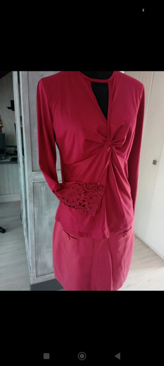 Tee-shirt bordeaux - photo numéro 5