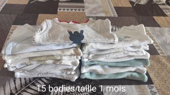 15 bodies taille 1 mois