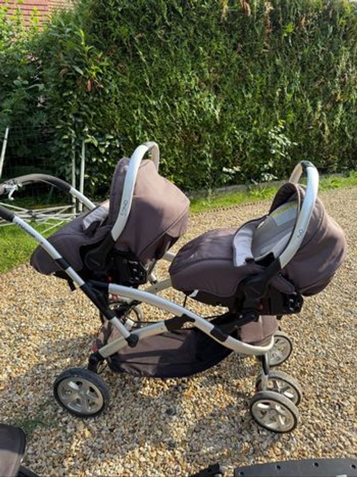 Poussette double + isofix