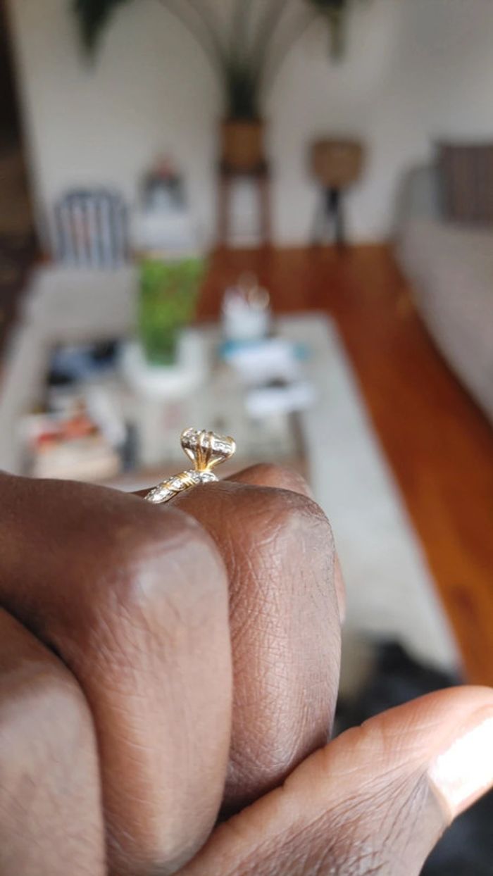 Magnifique bague solitaire en argent véritable 975 et moissanite 1 carat très très brillante - photo numéro 6