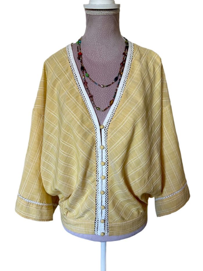 💛🌿Blouse bohème chic jaune pastel Lovestitch Made in India Pastel Boho Blouse🌿💛 - photo numéro 2